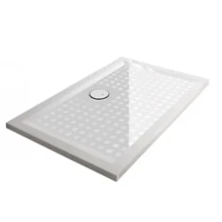 Receveur de douche antidérapant - Space Mineral blanc LEDA