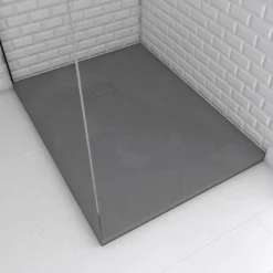 Receveur de douche effet pierre - ardoise gris - Stone 2 AURLANE
