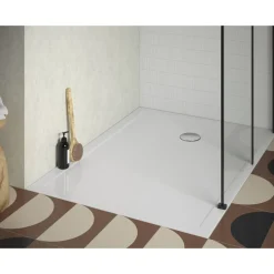 Receveur de douche extra-plat 120x90cm en céramique - blanc - Camille JACOB DELAFON