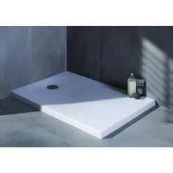 Receveur de douche extraplat antidérapant 140x80cm - texturé pierre blanc mat - Ipso JACOB DELAFON
