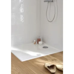 Receveur de douche extra-plat 90x90cm en céramique - blanc - Camille JACOB DELAFON