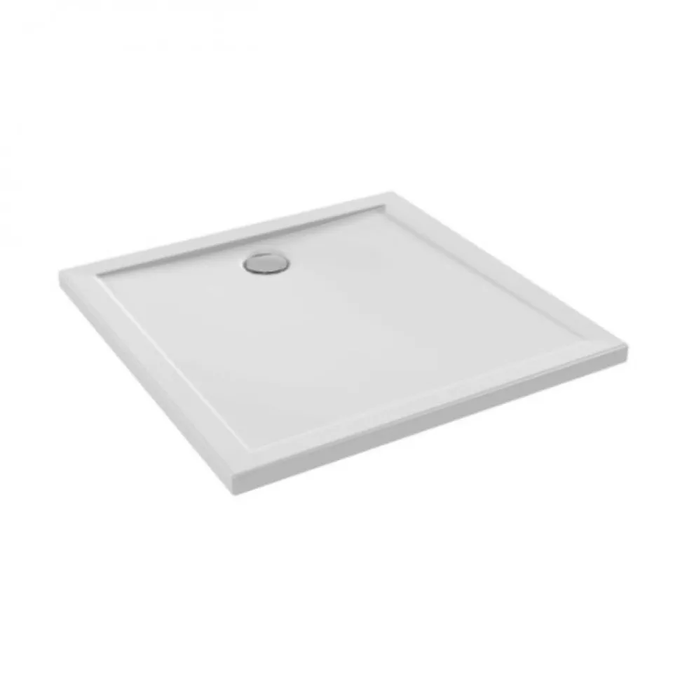 Receveur de douche extra-plat 90x90cm en céramique - blanc - Camille JACOB DELAFON