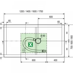 Receveur de douche à poser extra-plat 160x70 cm - Olympic Plus NOVELLINI
