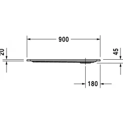 Receveur de douche 90 x 90 cm - antidérapant - Starck Slimline DURAVIT