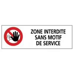 Rectangles d'interdiction rouges - 450x150 mm - norme Afnor NOVAP