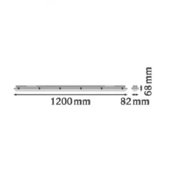 Réglette LED étanche IP65 haute efficacité MultiLumen Everloop Ledvance
