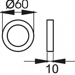 Réhausse pour béquille Ø60 mm - pour rénovation de rosace 3 pièces KARCHER DESIGN