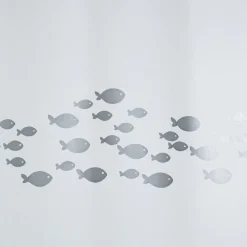 Rideau de douche - 180 x 200 cm - Argent - Peva - Shore SPIRELLA