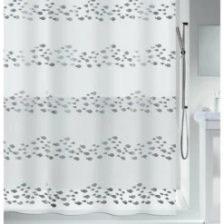 Rideau de douche - 180 x 200 cm - Argent - Peva - Shore SPIRELLA