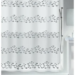 Rideau de douche - 120 x 200 cm - Argent - Polyester - Kos SPIRELLA
