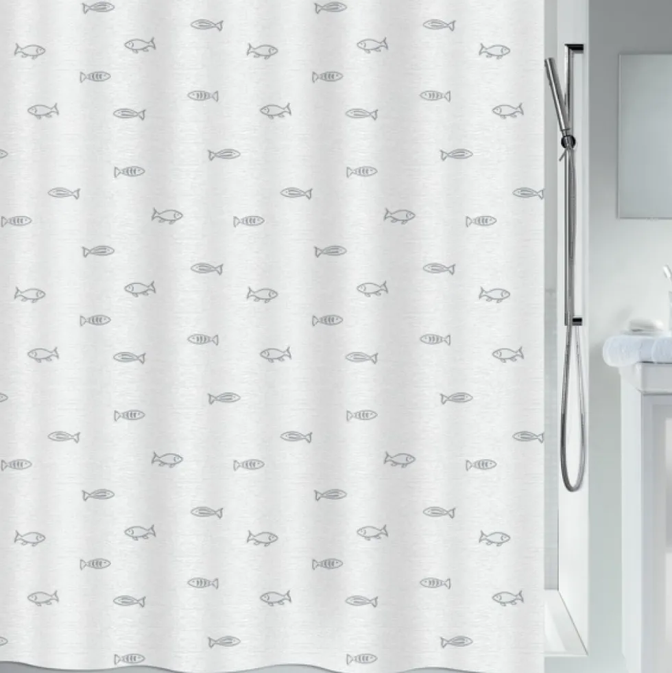 Rideau de douche - 240 x 180 cm - Argent - Polyester - Kos SPIRELLA