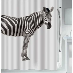 Rideau de douche - 180 x 200 cm - Blanc - Polyester - Zebra SPIRELLA