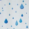 Rideau de douche - 180 x 200 cm - Bleu et Blanc - Peva - Waterdrop SPIRELLA