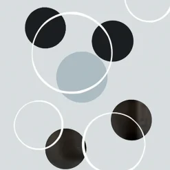 Rideau de douche - 180 x 200 cm - Noir et Gris - Peva - Bubble SPIRELLA