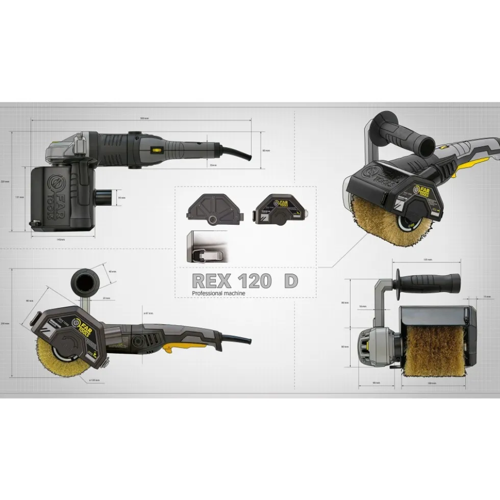 Rénovateur extérieur à brosse 1300 W - REX 120C FARTOOLS