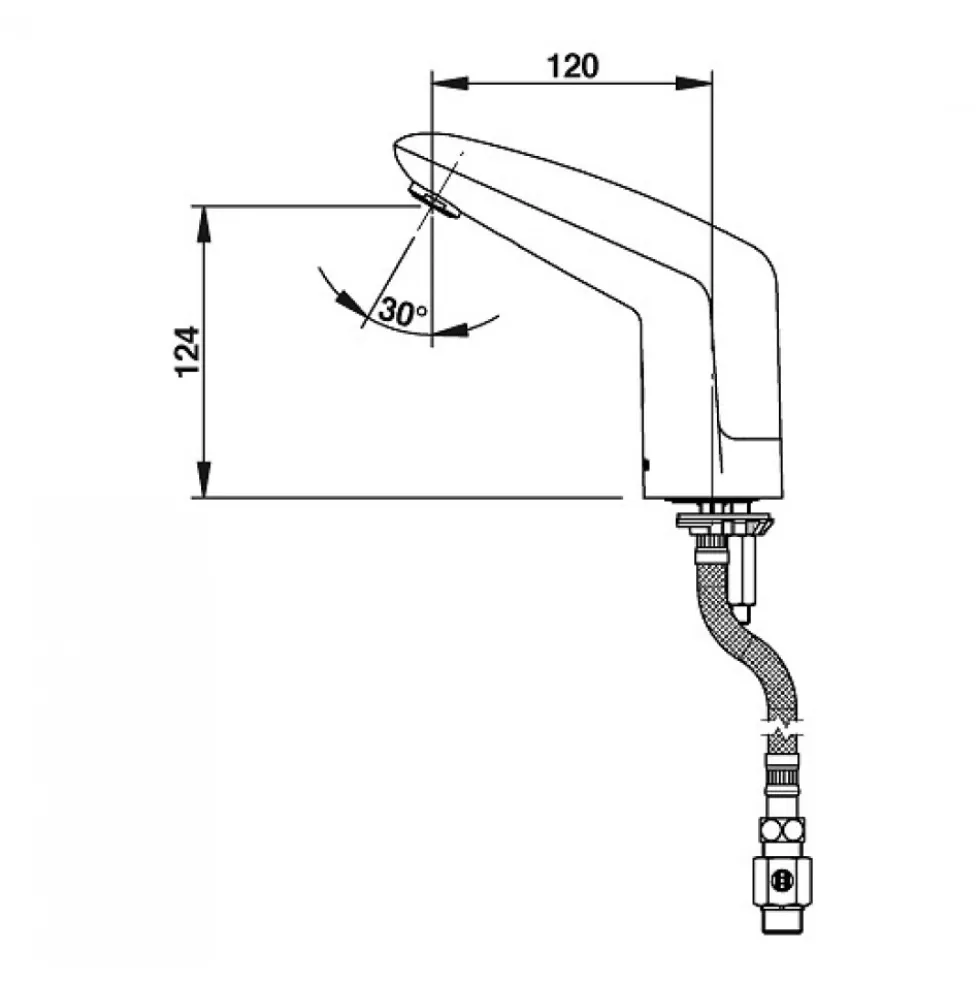 Robinet de lavabo électronique sans contact - sur pile - Volta PRESTO