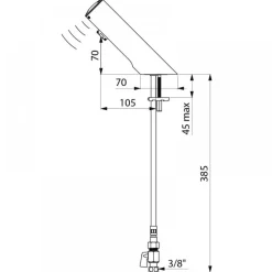Robinet de lavabo - Électronique - pour hôpitaux - Tempomatic 4 DELABIE