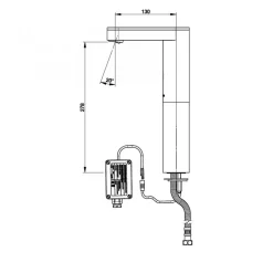 Robinet de lavabo électronique réhaussé sans contact - SO'O PRESTO