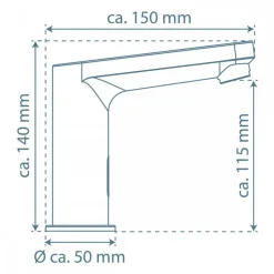 Robinet de lavabo sans contact - eau froide - chromé - Vital SCHÜTTE