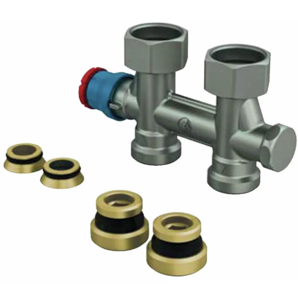 Robinet droit thermostatisable - connexion centrale - R385T GIACOMINI