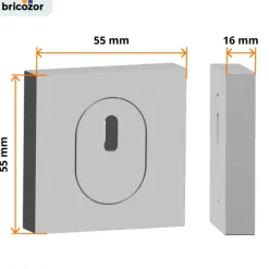 Rosace de sécurité carrée ESR 400Q avec protection cylindre KARCHER DESIGN