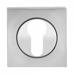 Rosace 3 pièces carrée en inox poli et satiné - série EZ1340 KARCHER DESIGN