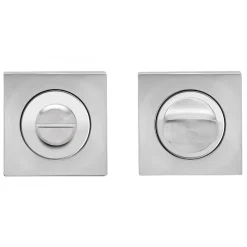 Rosace 3 pièces carrée en inox poli et satiné - série EZ1340 KARCHER DESIGN