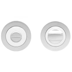 Rosace 3 pièces ronde chromé satiné / inox poli EZ1332 bord droit KARCHER DESIGN