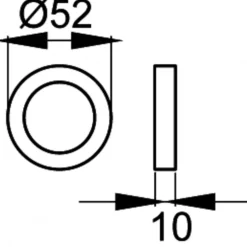Rosace 3 pièces ronde chromé satiné / inox poli EZ1332 bord droit KARCHER DESIGN