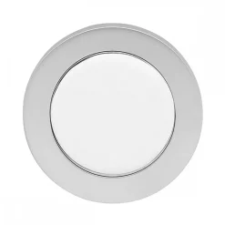Rosace 3 pièces ronde chromé satiné / inox poli EZ1332 bord droit KARCHER DESIGN