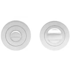 Rosace 3 pièces ronde en chromé satiné série EZ1332 bord droit KARCHER DESIGN