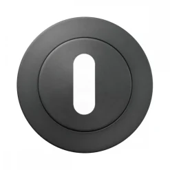 Rosace 3 pièces ronde en inox gris titanium série EZ1332 bord droit KARCHER DESIGN