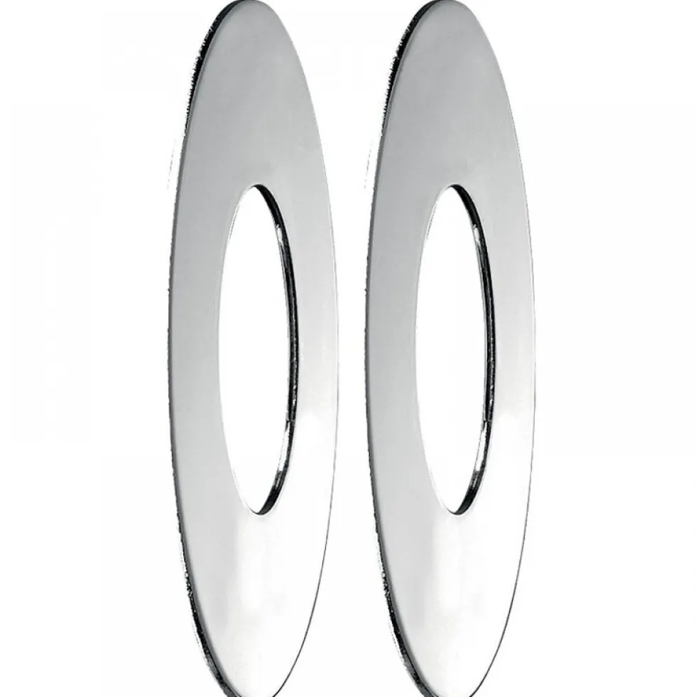 Rosace plate chromée - diamètre 65 mm - vendu par paire DELABIE