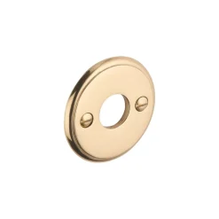 Rosace pour poignée de porte - laiton massif - style marine - doré DCG