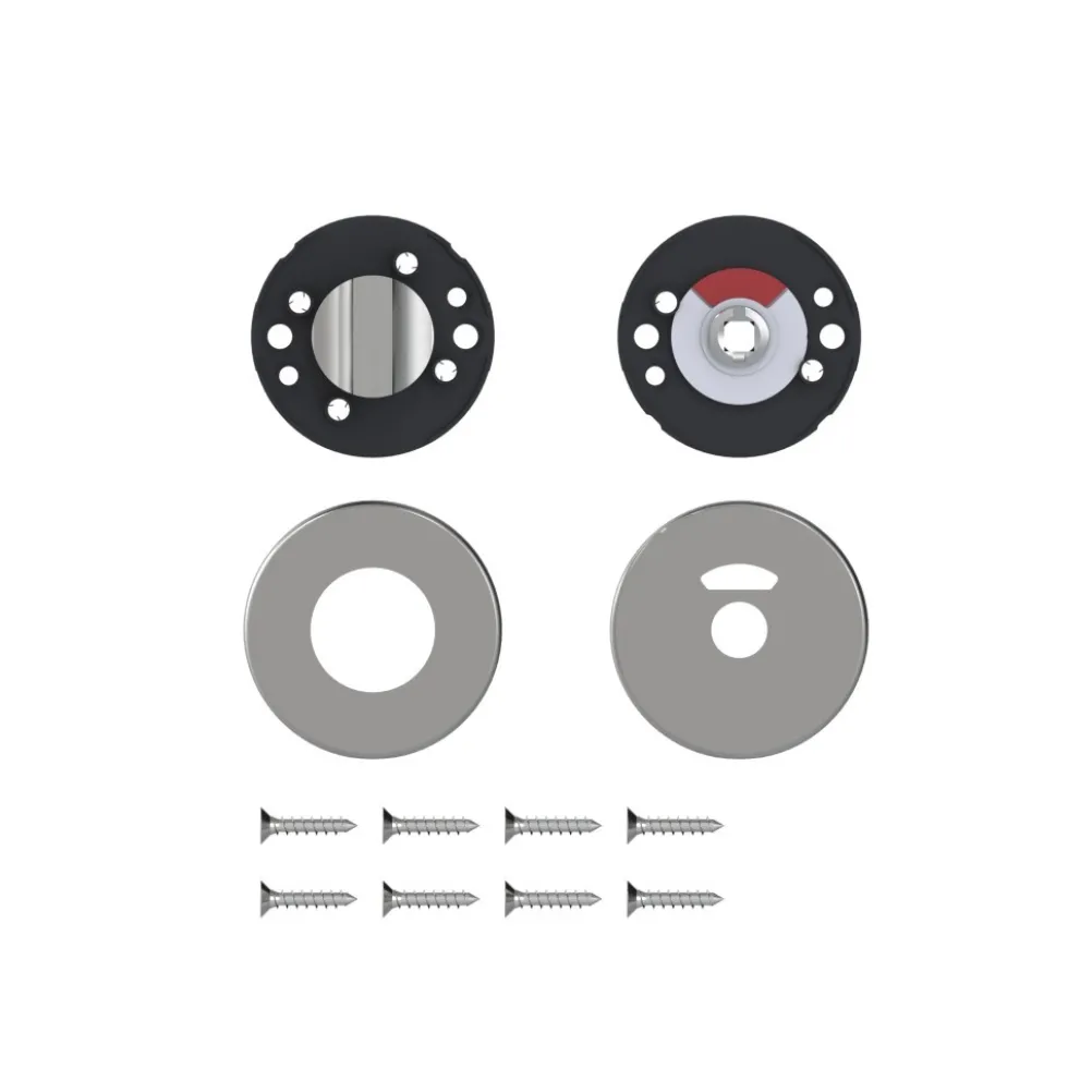 Rosace ronde pour poignée de porte - en inox 202 - LC VACHETTE