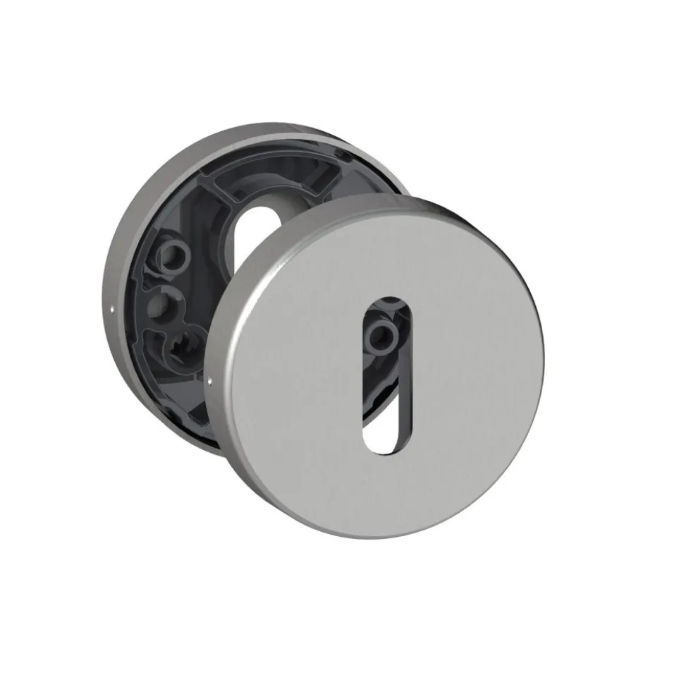 Rosace ronde pour poignée de porte - en inox 202 - LC VACHETTE