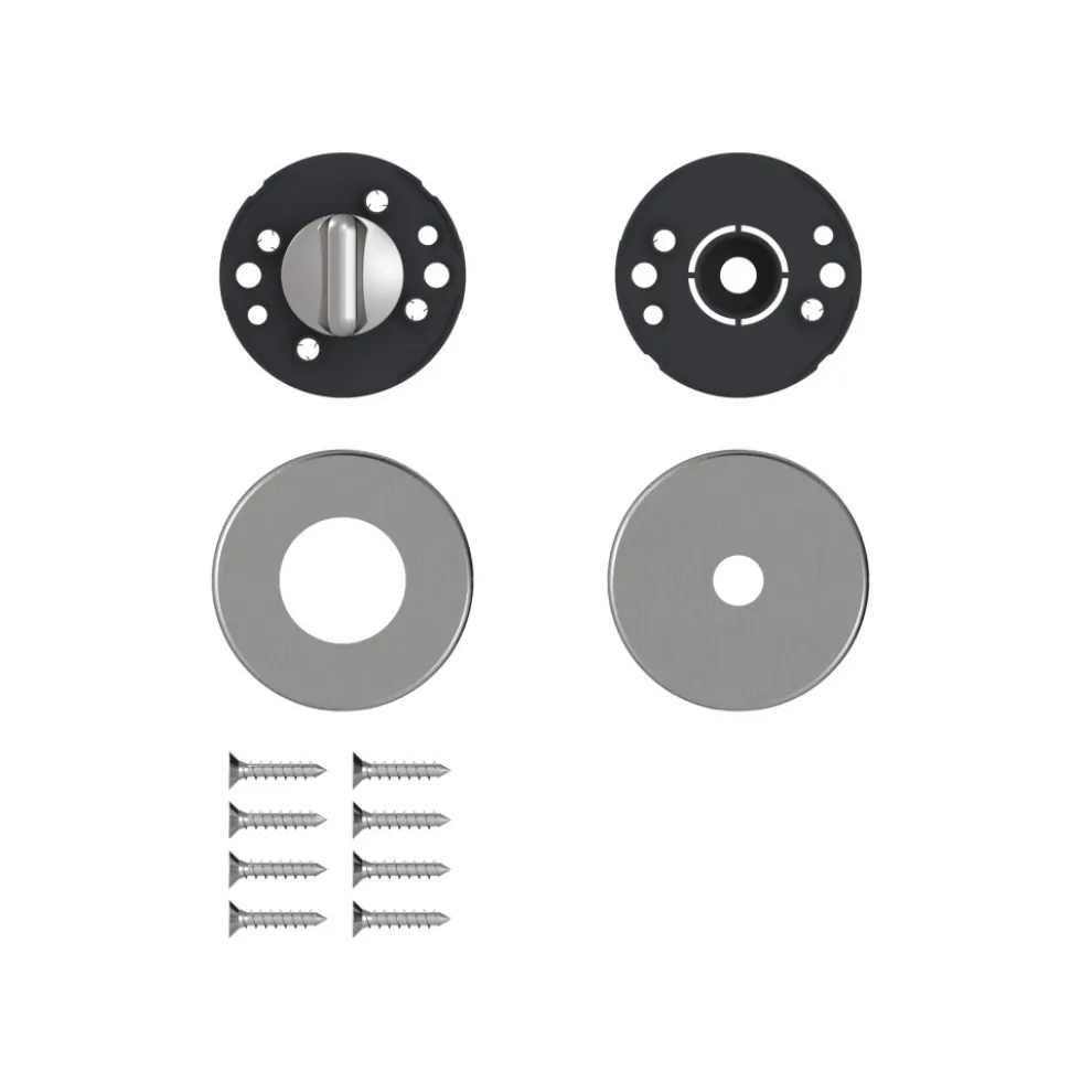 Rosace ronde pour poignée de porte - en inox 202 - LC VACHETTE