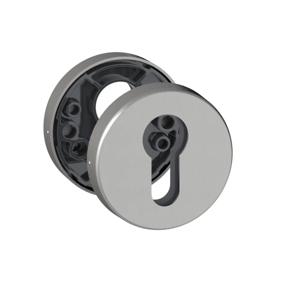Rosace ronde pour poignée de porte - en inox 202 - LC VACHETTE