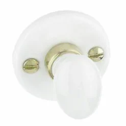 Rosace ronde pour poignée de porte en porcelaine blanche MÉRIGOUS