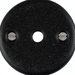 Rosace ronde pour poignée de porte en porcelaine noire MÉRIGOUS