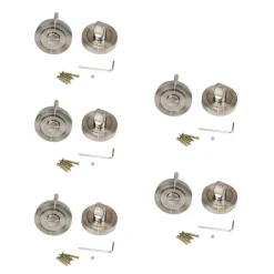 5 rosaces à condamnation à visser - carré 6 mm - nickel satiné EMUCA
