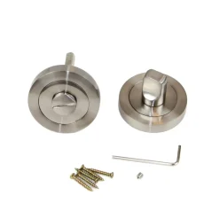 5 rosaces à condamnation à visser - carré 6 mm - nickel satiné EMUCA