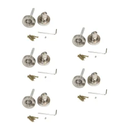 5 rosaces à condamnation à visser - carré 6 mm - nickel satiné EMUCA