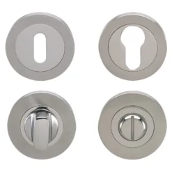 Rosaces pour poignées de porte - inox poli/satiné - Eiffel CADAP