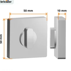 Rosaces pour porte - aluminium nickel mat et chromé - Magenta CADAP