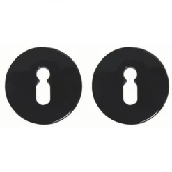 Rosaces rondes pour poignées de porte - nylon - ZD - noir NORMBAU