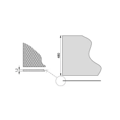 Rouleau de tapis antidérapant pour tiroir 20m x 480mm - effet diamant EMUCA