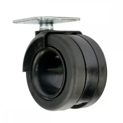Roulette design Rotola - pivotante - à platine - noir Interges