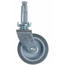 Roulette Drill en plastex gris sur tige lisse et douille GUITEL