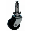 Roulette Drill en polychoc noir sur tige lisse et douille GUITEL